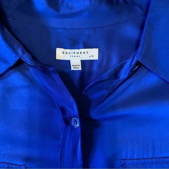 Equipment satin long sleeve shirt - Picture 7 of 8